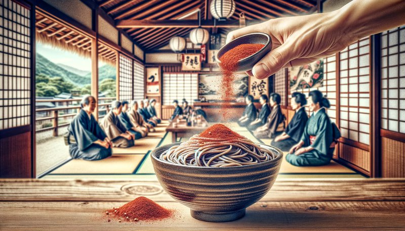 江戸時代のお蕎麦屋さんのイメージイラスト