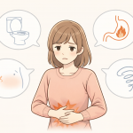 消化不良に悩む女性